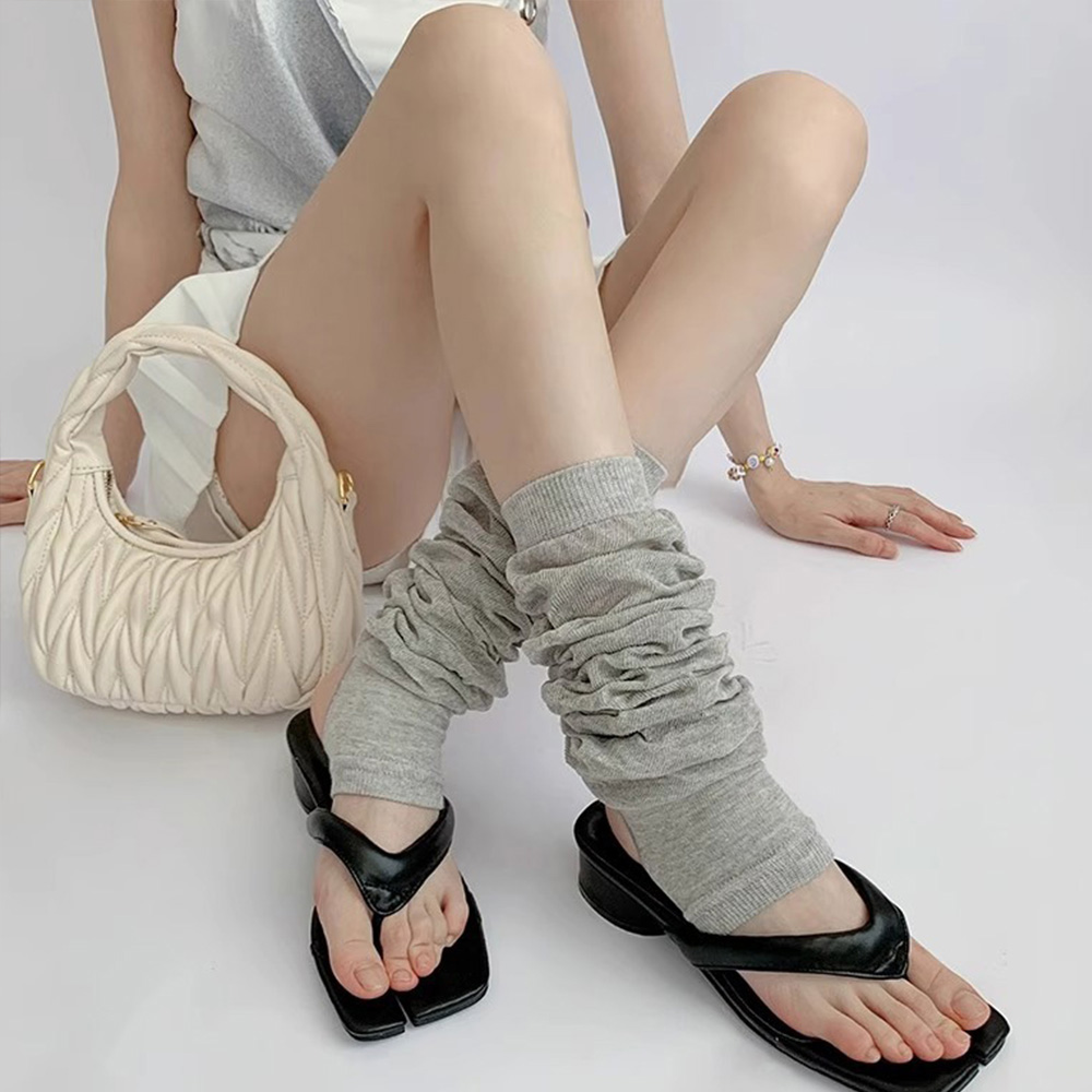 2024 Lolita Beenwarmers Dames Lange Sokken Wol Gebreide Voet Cover Arm Warmer Y2K Herfst Winter Gehaakte Heap Sokken Boot manchetten