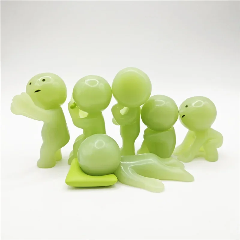 SMISKI ห้องนั่งเล่น Series Luminous Elf ตุ๊กตาเรืองแสงกล่องตาบอดประณีตเดสก์ท็อปตกแต่งตุ๊กตาน่ารักของเล่นตุ๊กตา Surprise กล่องของขวัญ