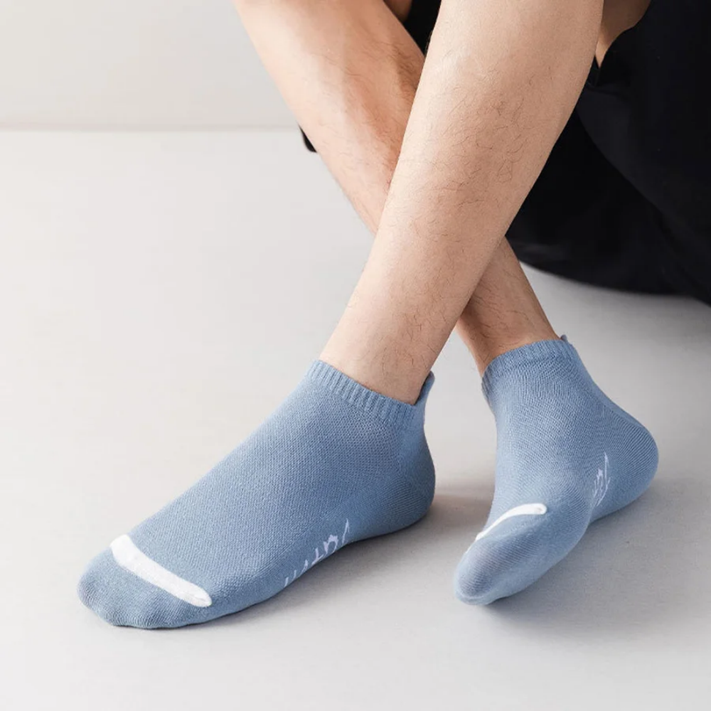 5 pares de nuevos calcetines de algodón de verano para hombre, calcetines cortos finos informales de malla transpirable, calcetines de barco cómodos de moda de estilo callejero, regalo