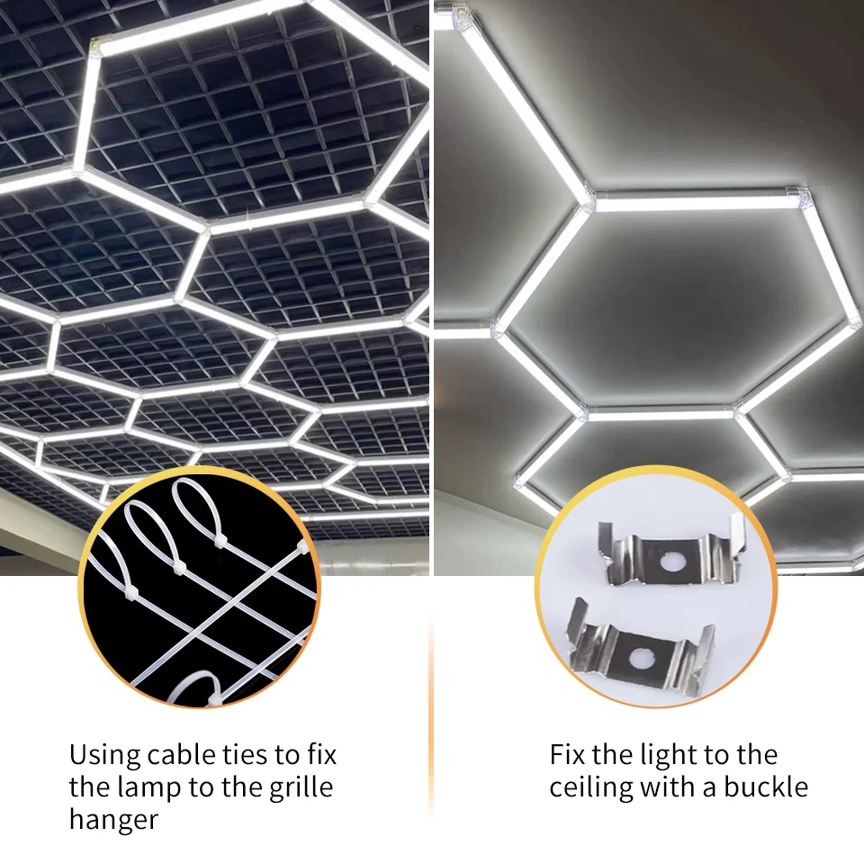 LED Honingraat Lamp Barbershop Licht Hexagon Verlichting Lamp AC85-265V Led Buis Plafond Verlichting Voor Auto Detaillering Workshop