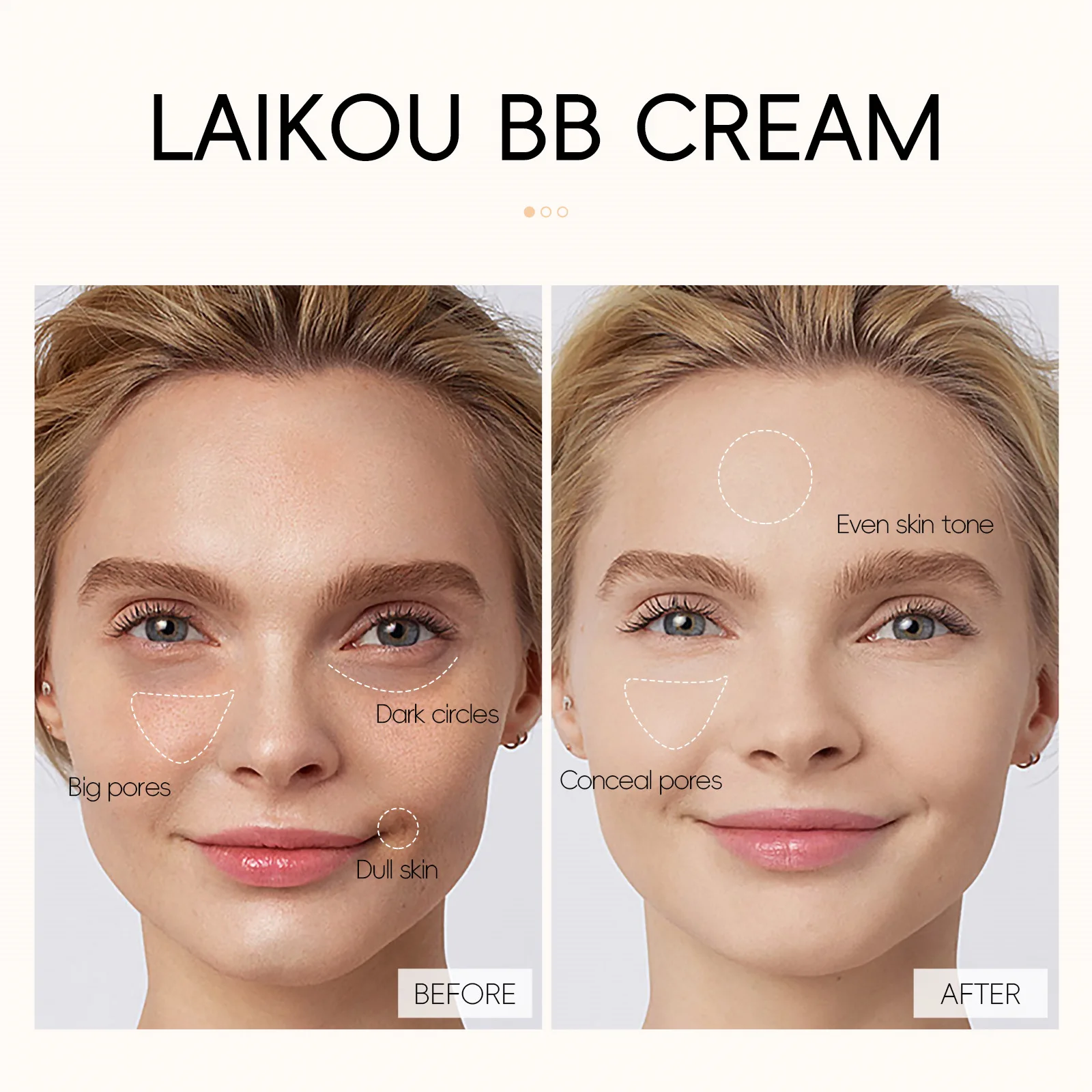6-color optional concealer BB cream 30ml natural facial concealer primer