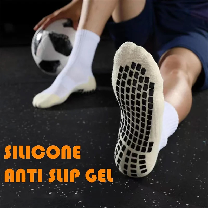1/4 Paar rutschfeste Fußball-Socken für Damen und Herren, Outdoor-Sport, Grip, Fußball, Yoga