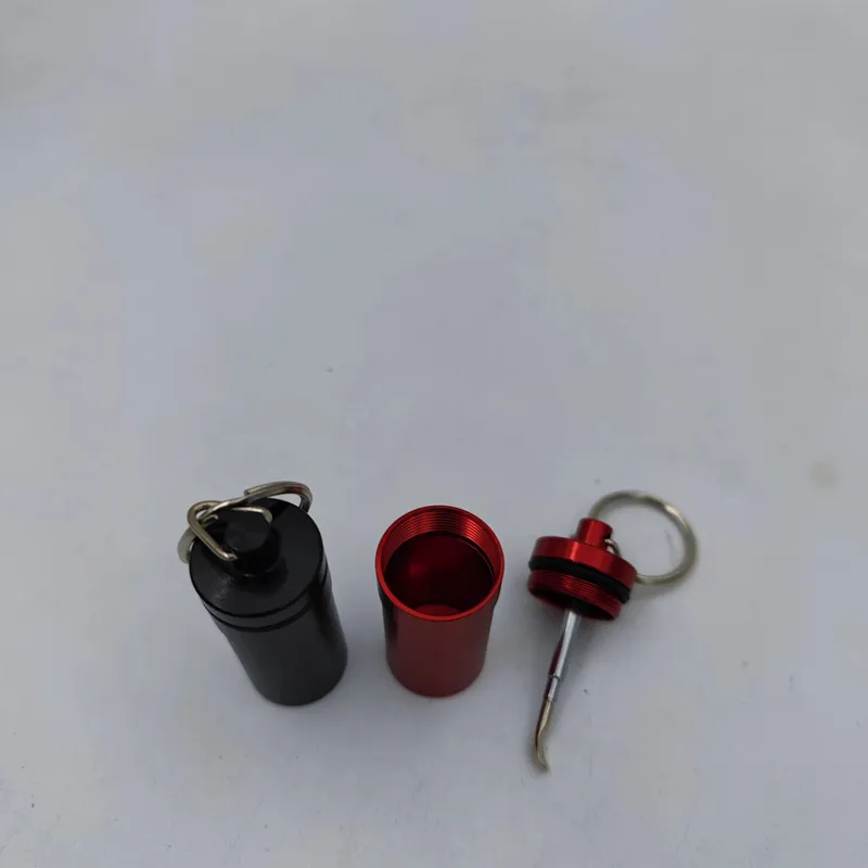 Aluminium Household Storage Sets With Telescopic Spoon Water-proof  Bottle Stash Sealing Keychain Container