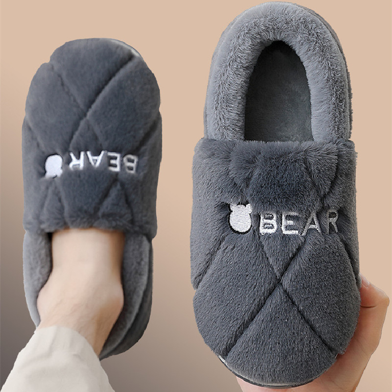 Große Größe 48 49 Männer Hause Hausschuhe Winter Warme Plüsch Rutschen Paare Innen Wohnungen Anti-slip Schlafzimmer Schuhe Frauen herbst Pelzigen Rutschen