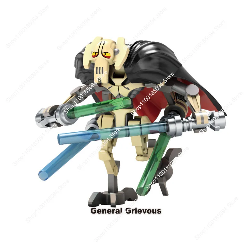 Hot Toys New Star Wars Building Blocks IG-100 MagnaGuard General Grievous Battle Droid Ahsoka Darth Vader Bricks Mini Figure Toy