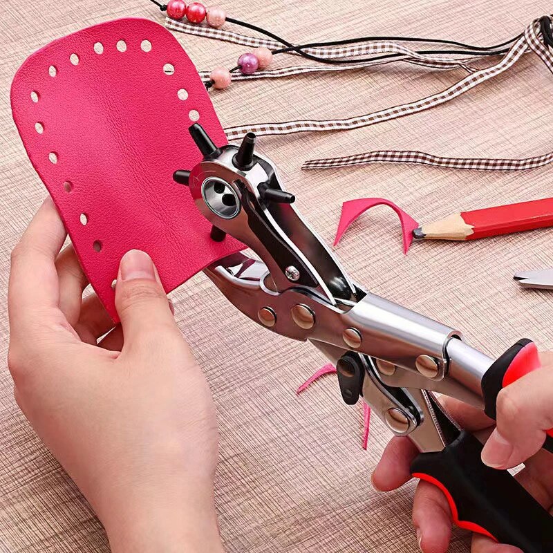 Müheloses DIY-Lochstanzmaschinen-Set aus Legierung: Ideal zum Basteln von professionellen Gürteln, Uhren und Lederwaren; Präzision zu Hause!