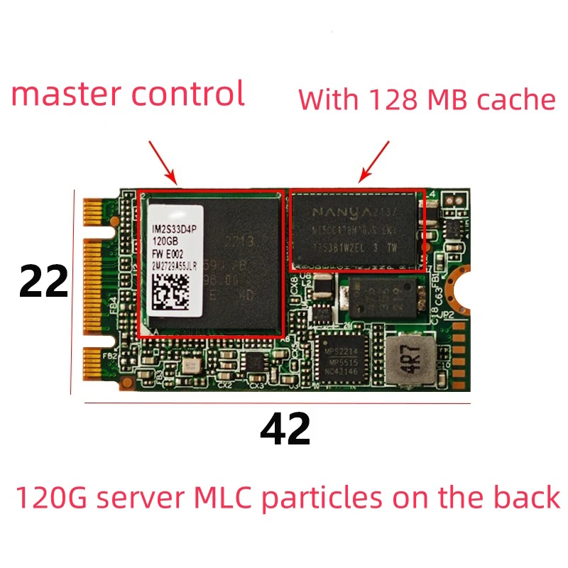 Original120G 2242 256G M2 SATA3 MLC gránulo grado Industrial primer choiceSSD cache unidad de estado sólido Industrial