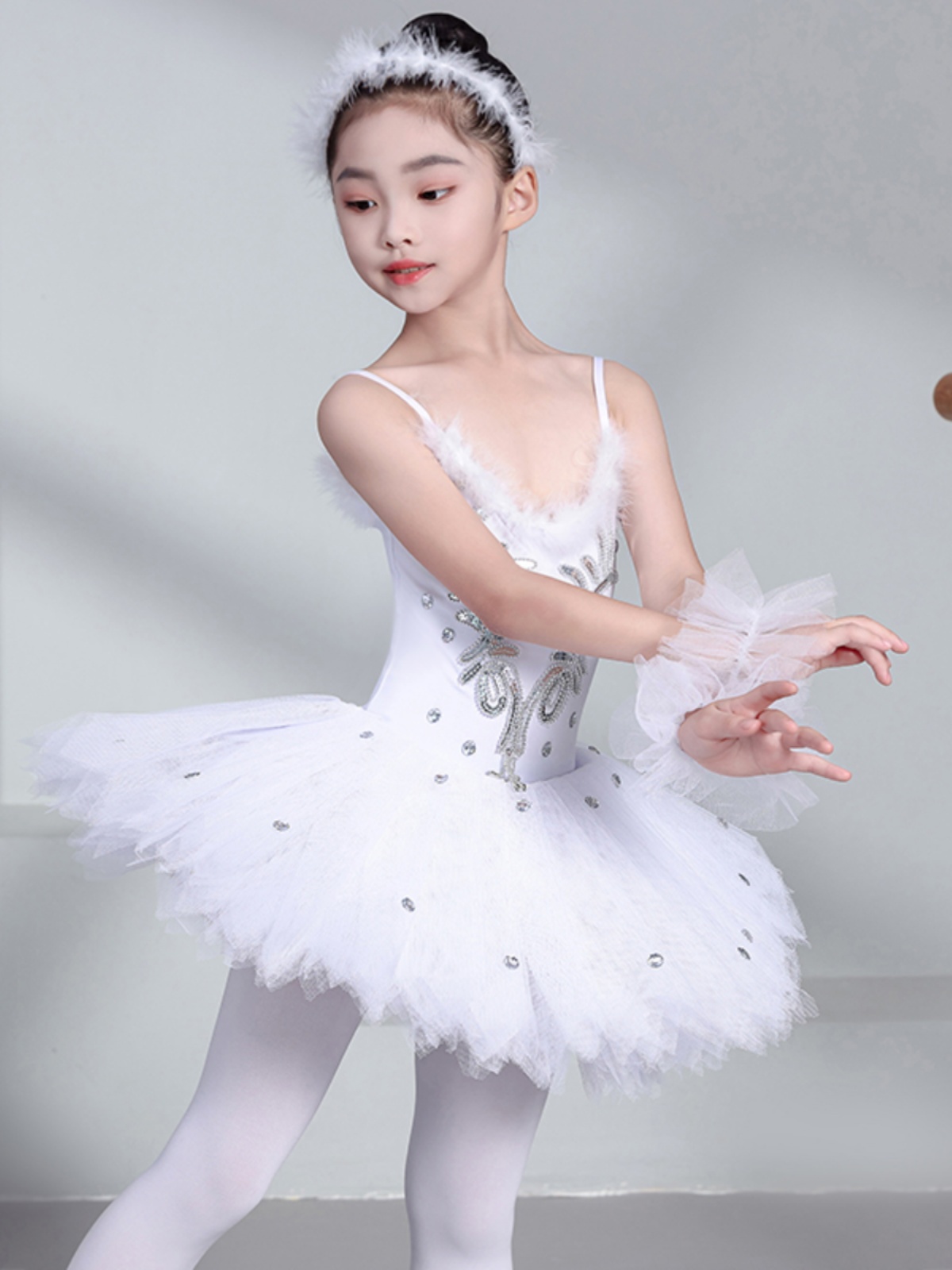 กระโปรงบัลเล่ต์สีขาว Professional บัลเล่ต์ Tutu แพนเค้ก Tutu เด็ก Swan Dance เครื่องแต่งกาย Ballerina Party Dress ผู้ใหญ่ผู้หญิง