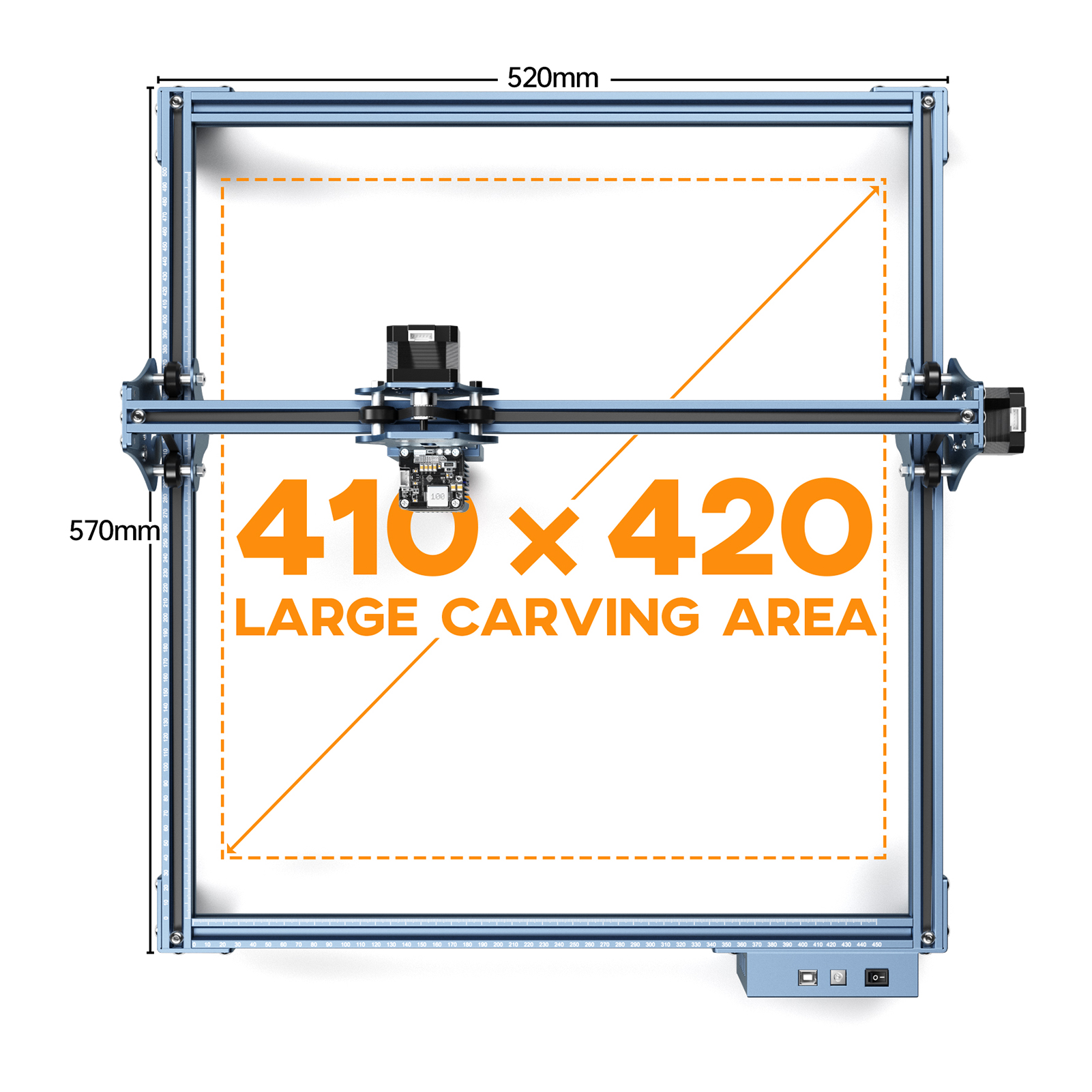 SCULPFUN S9 90W Tác Dụng Laser Khắc Cực Tia Định Hình Công Nghệ Acrylic Khắc Cắt Máy 410x420mm