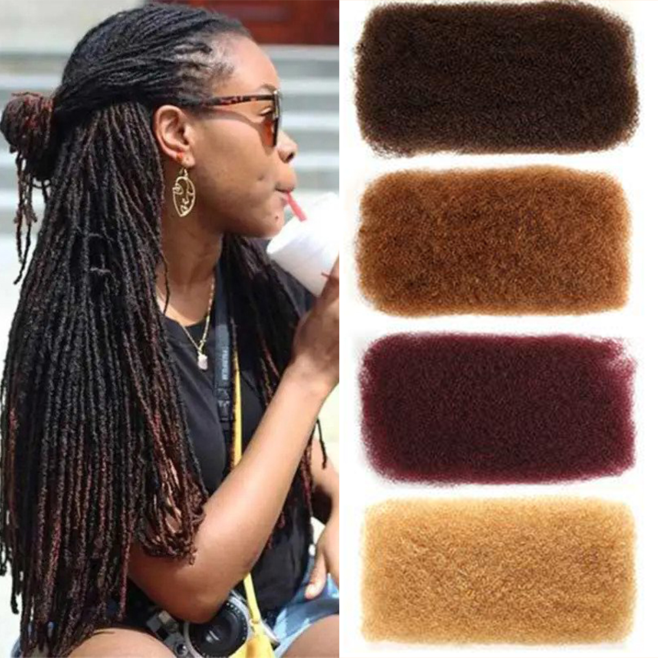 QVR 1 PCS Afro Kinky BULK Hair Extensions สําหรับ Braiding Dreadlock Human Hair 1 Bundle 50 กรัมธรรมชาติสี Braids QVR ผม
