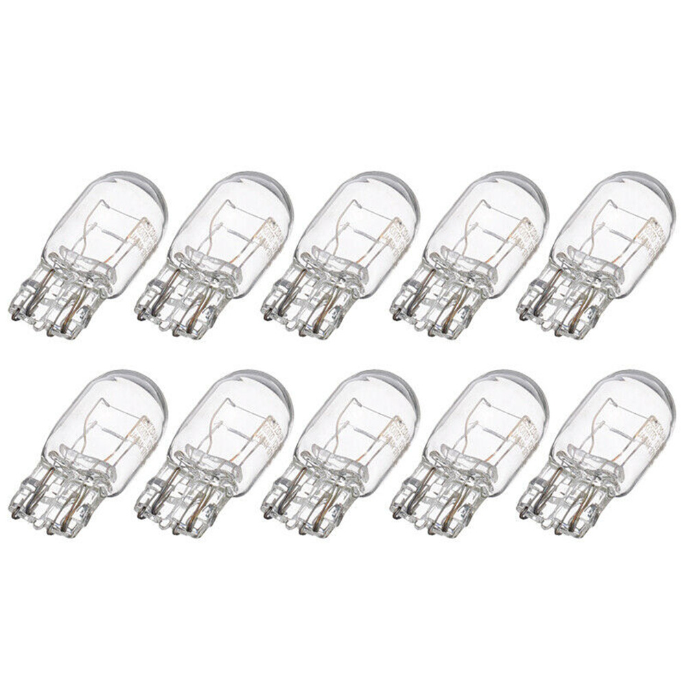 10pcs T20 7443 7440 ไฟสัญญาณ W21/5W แก้วใส DRL ไฟวิ่งกลางวันเลี้ยวหยุดสัญญาณเบรคหลอดไฟหาง