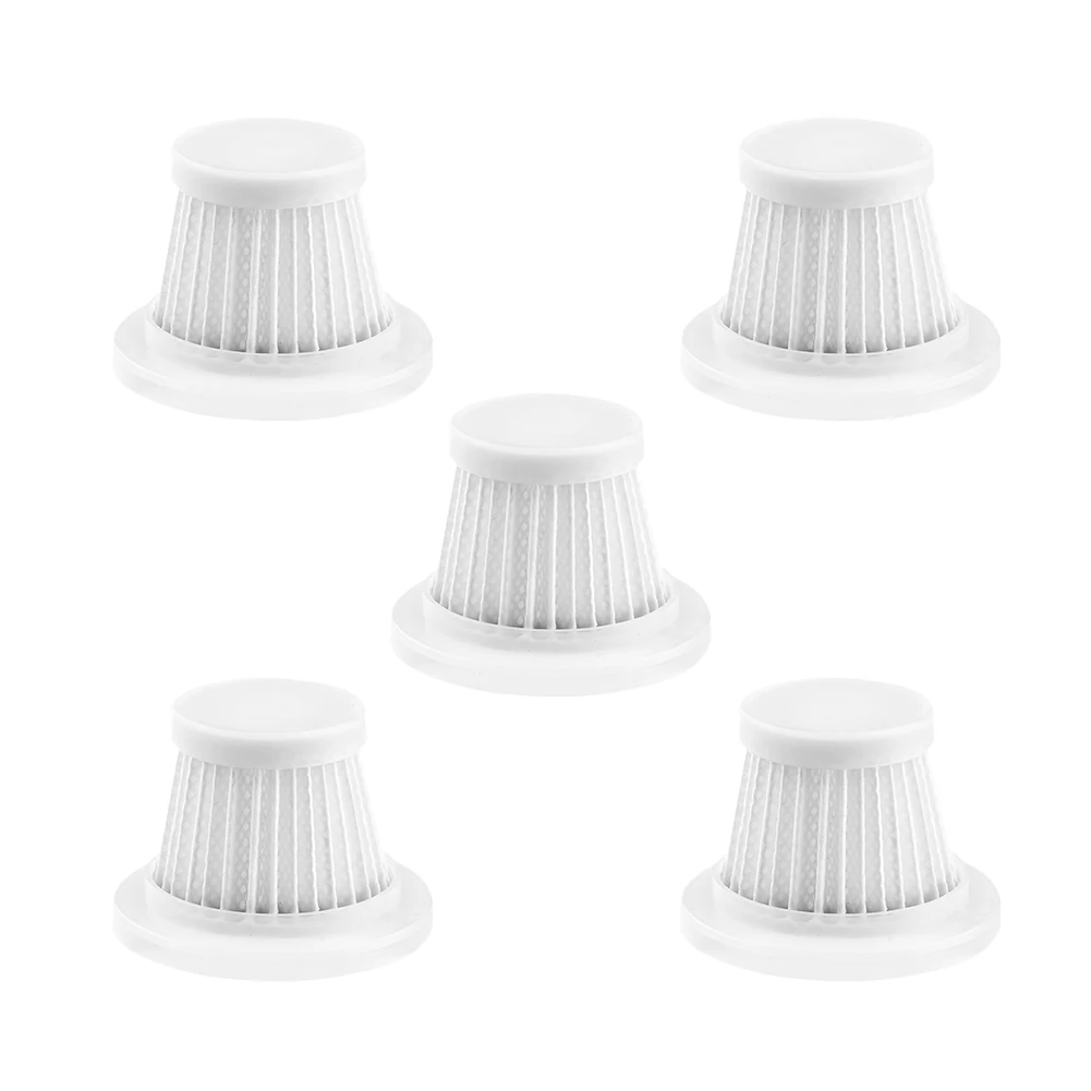 5pcs Washable HEPA Car Vacuum Filter Car Vacuum Cleaner Filter Easy Installation and Removal Handheld Vacuum Cleaner Accessories
