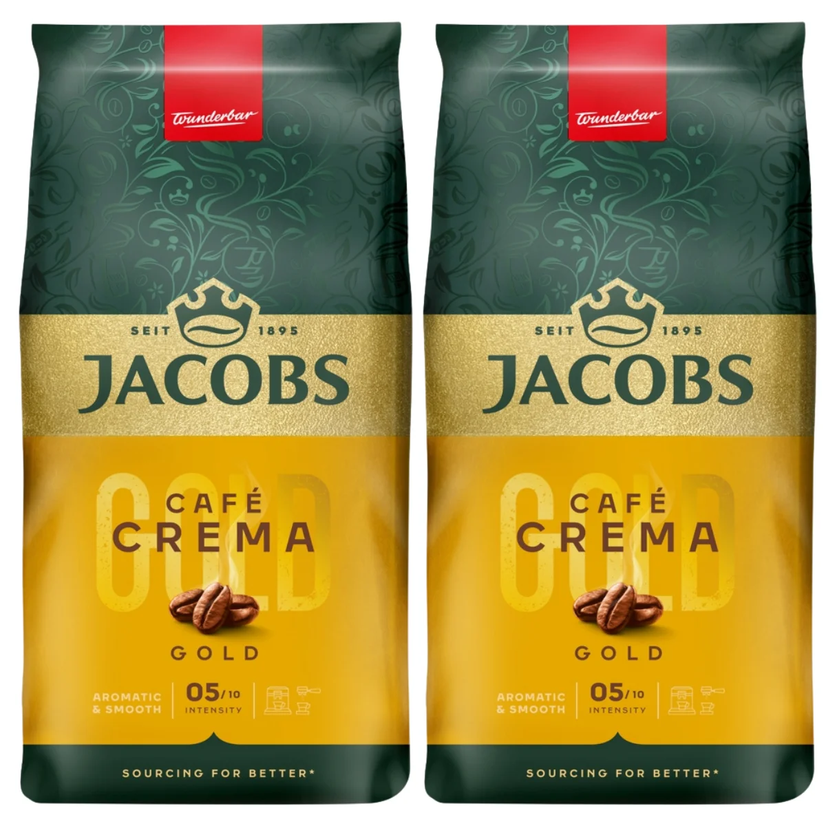 Jacobs Crema Kawa ziarnista 500 g x 2 sztuki
