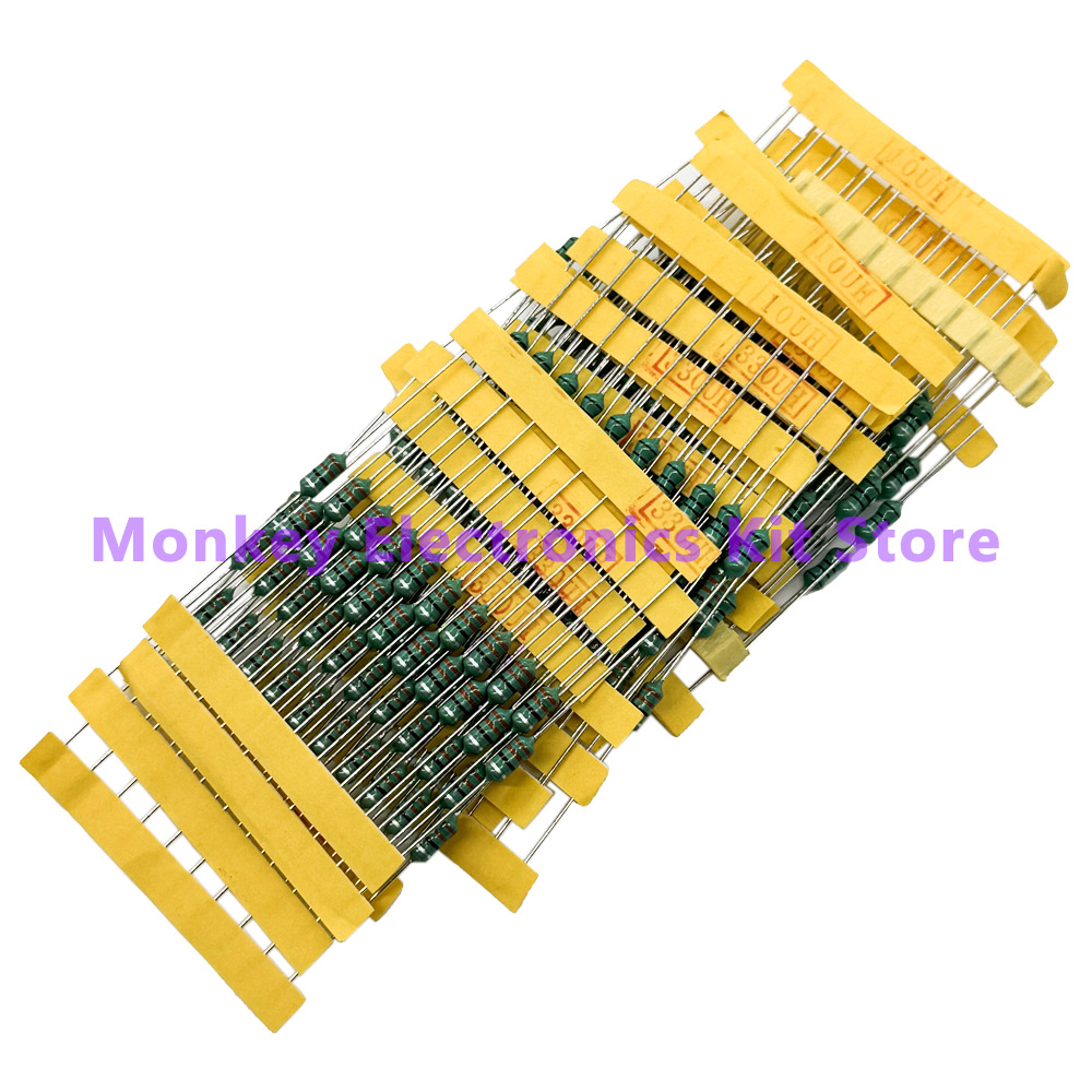 1Set 200PCS Inductor Assortment Kit 1UH-4.7MH 20values DIP Inductance Color Ring Inductor Assorted Kit