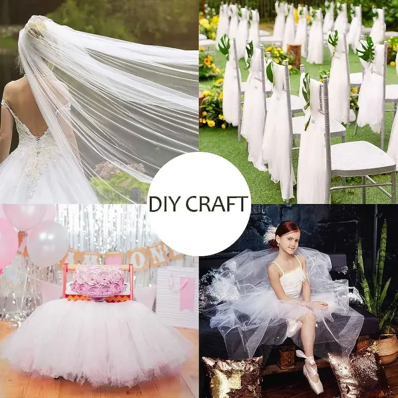 Upgrade Large Tulle Roll 12" x 100 Yards (300ft)（30cm X 91M) for Tutu Bow Birthday Party Wedding Decorations DIY 30CM*91M