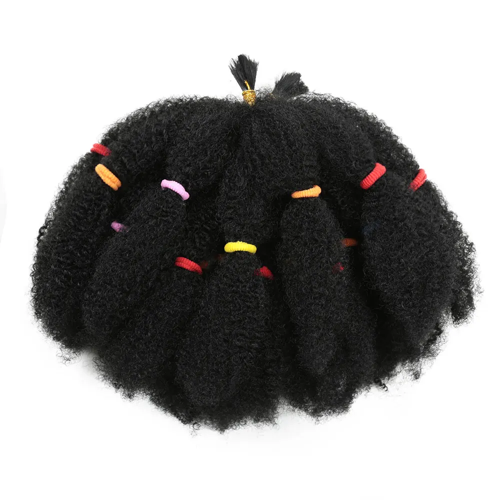 12 Zoll synthetisches Ombre-Flechthaar Afro Kinky Bulk Braids Bug Brown Color Curly Crochet Braids Haarverlängerung