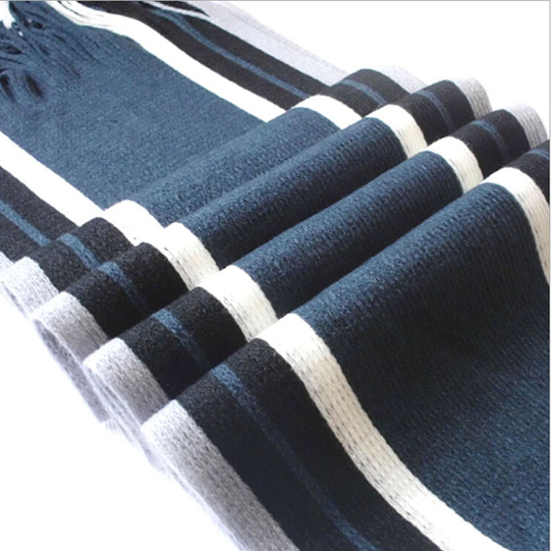 Heißer Modedesigner Herren Schal Winter Klassisch Kaschmir Warm Weich Fransen Gestreifter Schal Quaste Schal Wrap Halswärmer