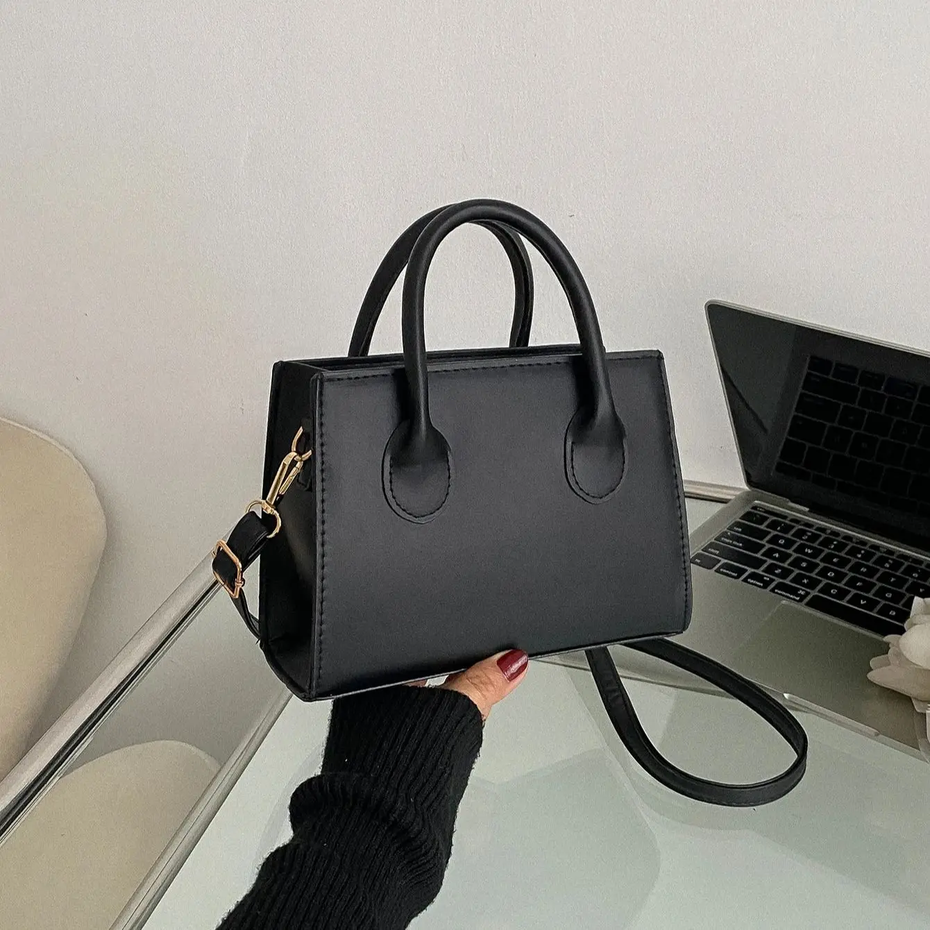 Bolsos cruzados informales de cuero PU para mujer, bolso de mano de diseñador de lujo, bolso de hombro de viaje de gran capacidad