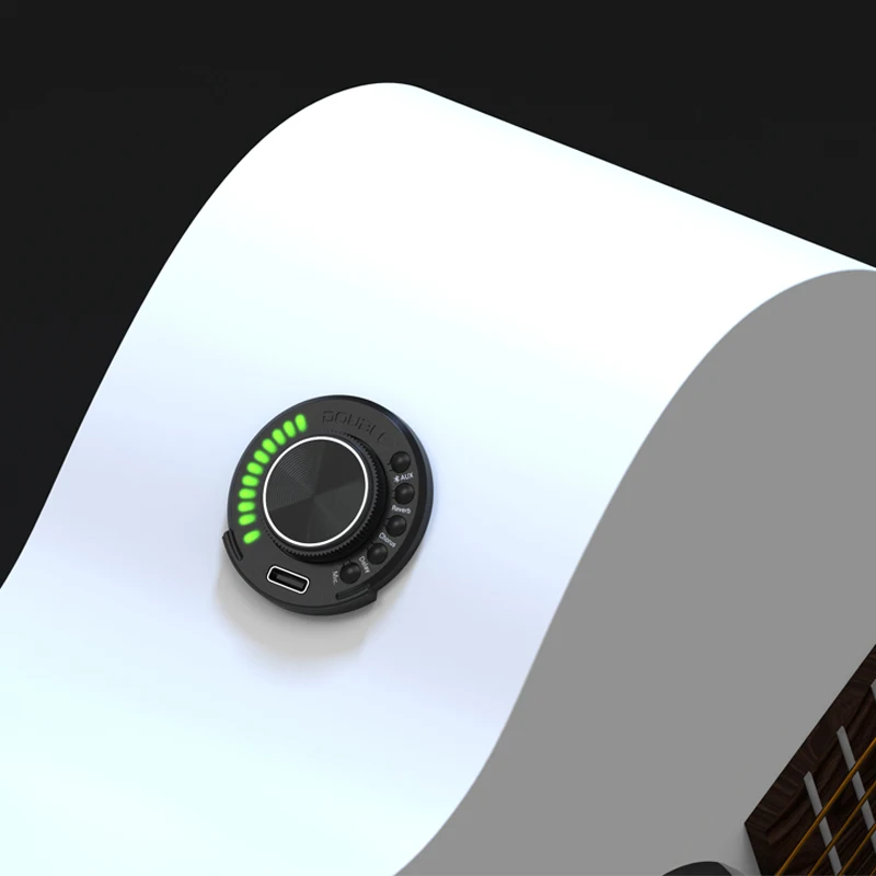 Pastilla de guitarra acústica doble OS1, efectos de reverberación retardada de coro con micrófono, Control Digital, pastilla de resonancia