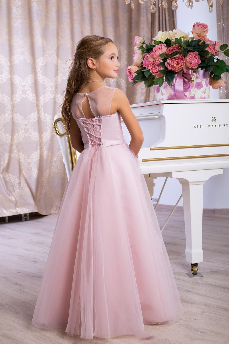 Robes à fleurs pour filles, en Tulle, bouffantes, dos nu, longueur aux genoux, robe de bal de princesse pour fête de mariage