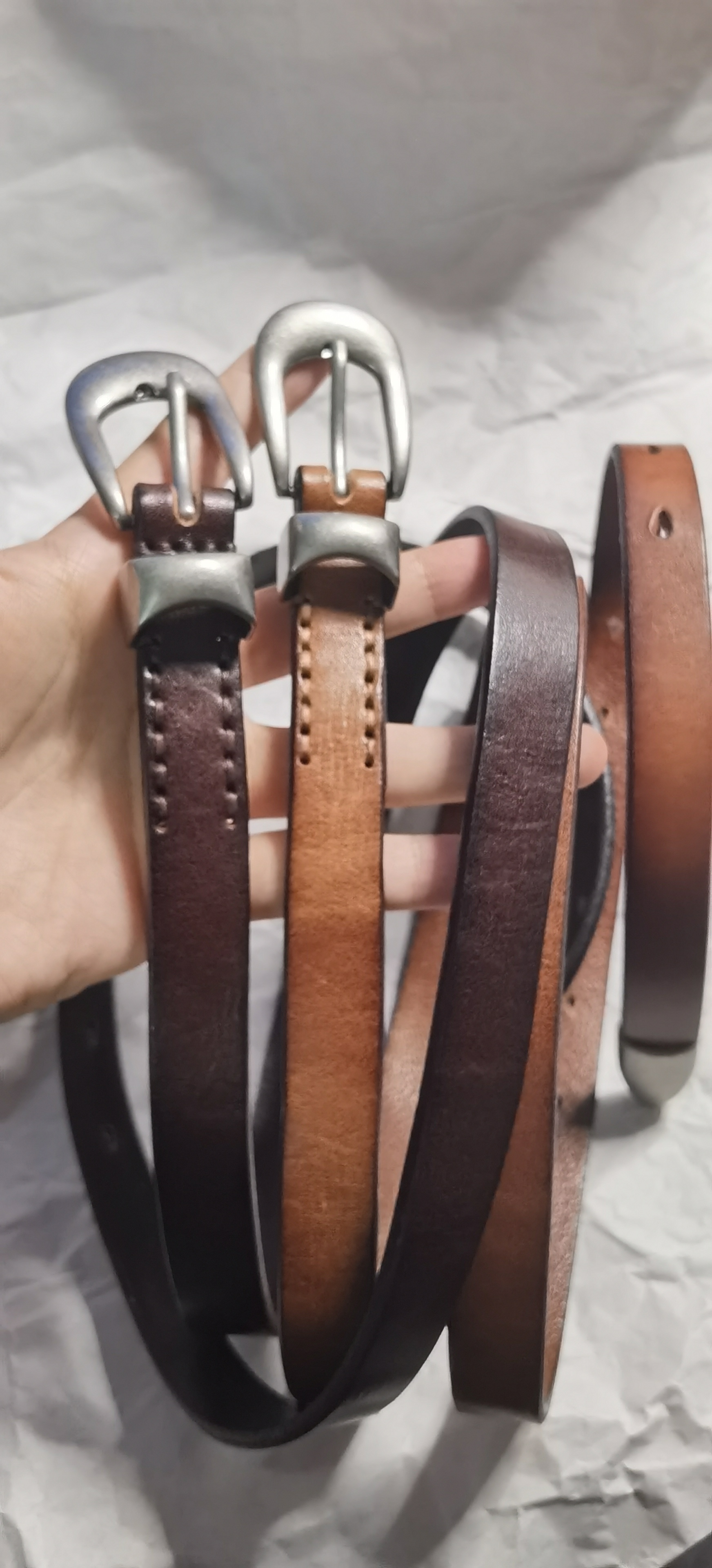 Женский кожаный ремень Momoluna с пряжкой, черный ремень 2 см