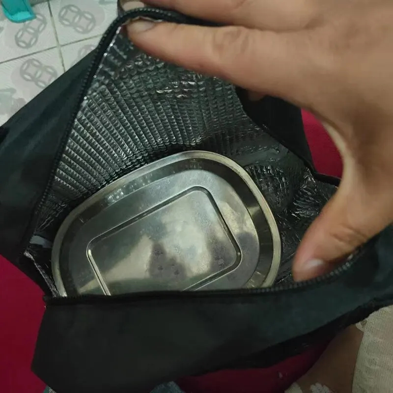 Portable Oxford Lunch Bags Fresh Cooler Pouch For Office Students Convenient Lunch Box Food Container Bag