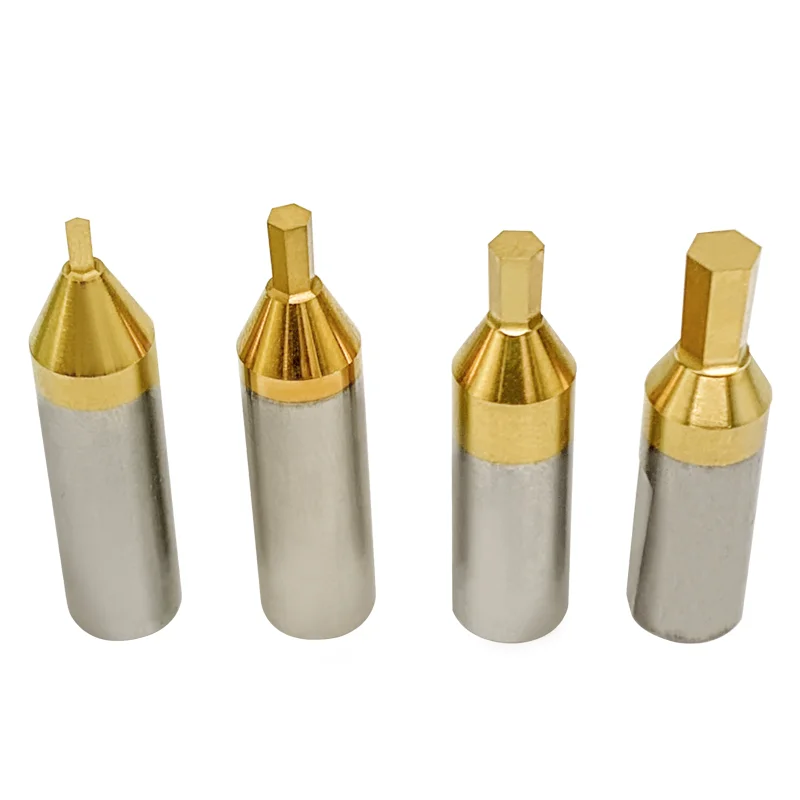CT08 HSS-Tin Rotary Broaching Tool Punching Cutter  8mm Shank Inner Hexagon for Steel