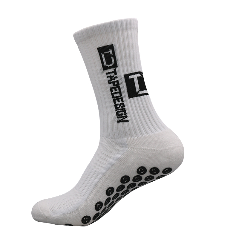 6 Paar Fußballsocken, Sportsocken, Herren-Socken in der Mitte der Wade, Silikon, rutschfeste Punktsocken, Basketball-Yoga-Socken