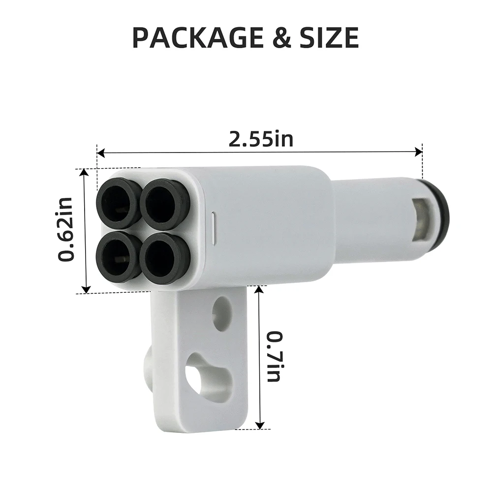 3D-Druckerteil 4-in-1 PTFE-Adaptermaterial Rohrvergrößerungspoort AMS Connect 4 Feeding-Module für Bambulab X1/P1 X1C P1S P1P