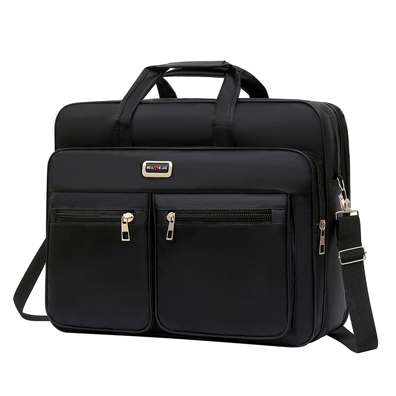 Men's Large-Capacity Business Briefcase, Portable Multi-Functional Shoulder Bag, Multi-Pocket Handbag Suitable for Business and Casual Use