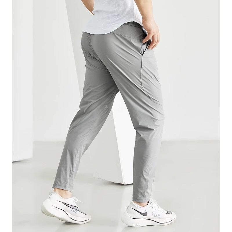 กางเกงวิ่งชายกีฬา Jogging Sweatpants ด่วนแห้งบาง Elastic GYM ฟิตเนสกางเกงการฝึกอบรมกางเกงกีฬาผู้ชาย