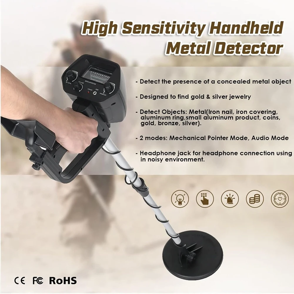 MD-4030 détecteur de métaux détecteur d'or souterrain extérieur chercheur d'or longueur réglable chasseur de trésor détecteur Portable