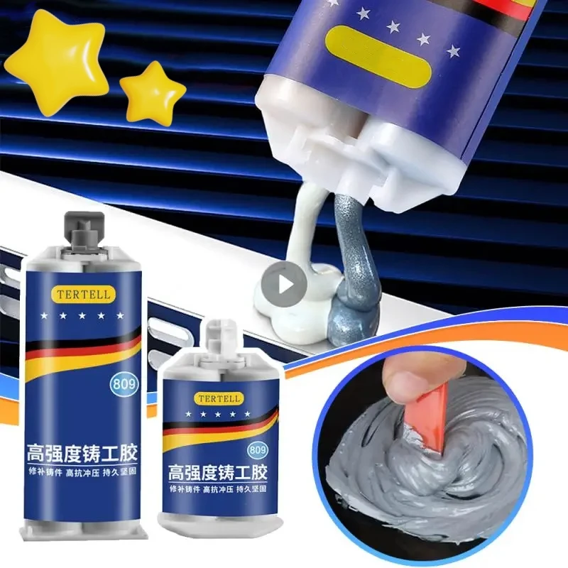 50/100ml Metal Repair Paste 2 In1 Industrial AB Caster Glue Heat Resistant Sealant Cold Weld Strong Defect Repair Agent Glue