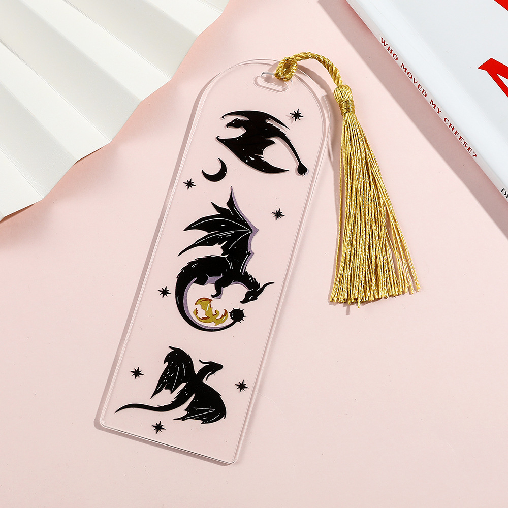 อะนิเมะ Black Dragon บุ๊คมาร์คคอลเลกชันของขวัญสําหรับคนรักหนังสืออะคริลิค Book Mark สําหรับผู้ชายผู้หญิงครูเพื่อนเด็ก Marker อ่าน