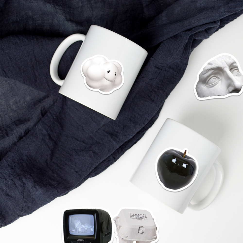 61/118pcs Black and White Ins Style Stickers DIY Scrapbooking Journal Collage Phone Diary Album Happy Plan Gift Decoration