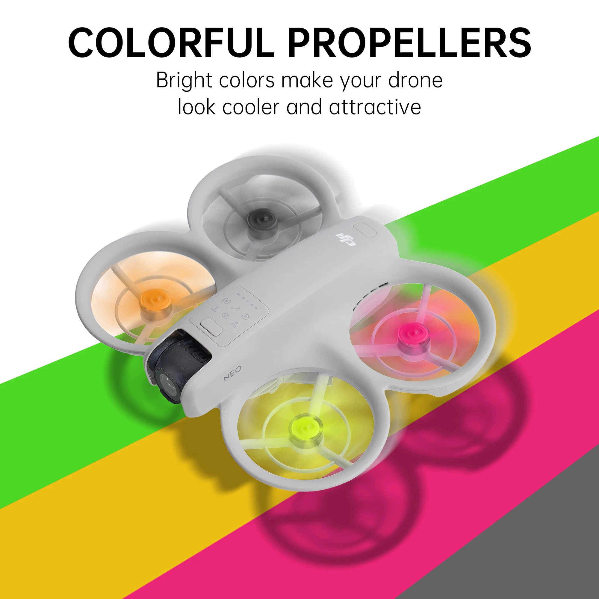 RCSTQ Five leaves for DJI Neo Propellers Colored Props Quick Release Props Paddle Blade Low-Noise Propellers for DJI Neo