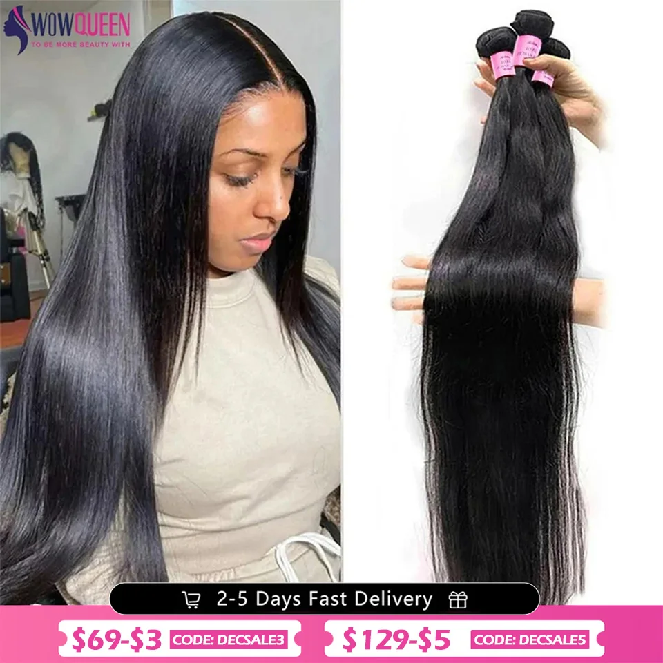 12a feixes de cabelo humano em linha reta 28 30 polegada feixes de cabelo cru 36 38 40 Polegada pacotes longos grossos baratos pacotes tecer cabelo brasileiro