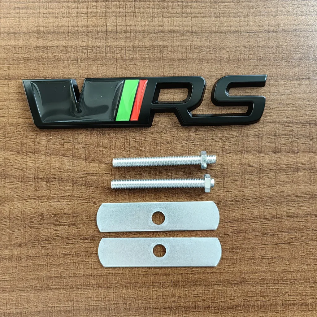 3d metal rs logotipo vr emblema grade de carro emblema para kodiaq rapid fabia 1 2 3 a5 a7 mk1 mk3 mk4 vrs adesivo acessórios
