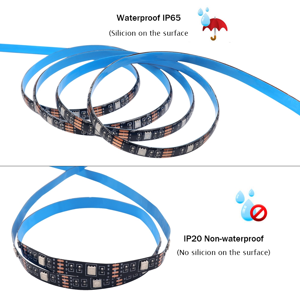 DC 5 V 5050 RGB Strip LED Licht Batterij Aangedreven IP21/IP65 Lint Tape Stabiele Led Strips Binnen Buiten 3/24/44key Controle Afstandsbediening