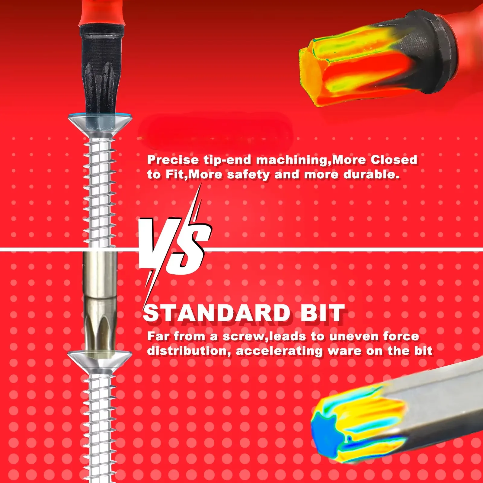 Jeu d'embouts de tournevis Torx T7-T40 de 1 pouce, embout étoile en acier allié S2 magnétique robuste à Impact avec Sase