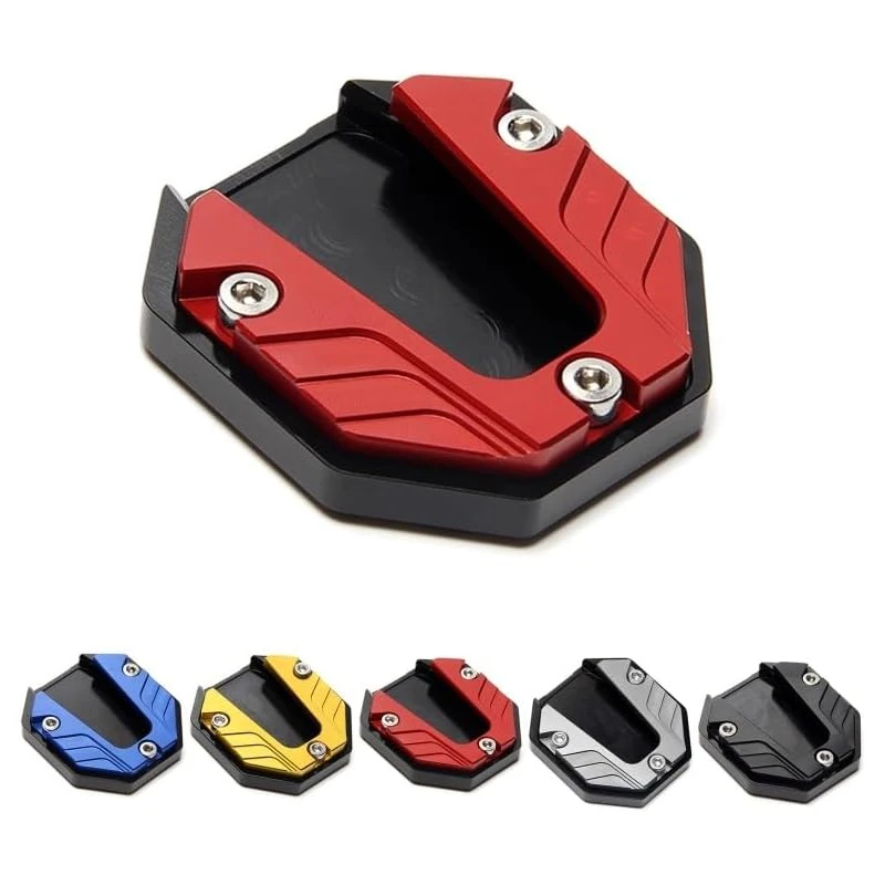 Extensor de pata de cabra Universal para motocicleta, soporte lateral de pie, almohadilla de extensión, placa de soporte, Base agrandada antideslizante