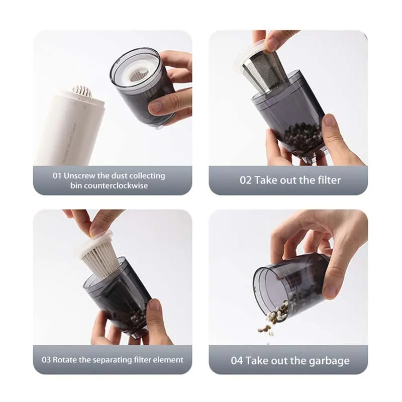 Xiaomi Mijia 電気掃除機 Type-C 充電式ミニワイヤレスポータブル車家庭用ライトダニ除去強力
