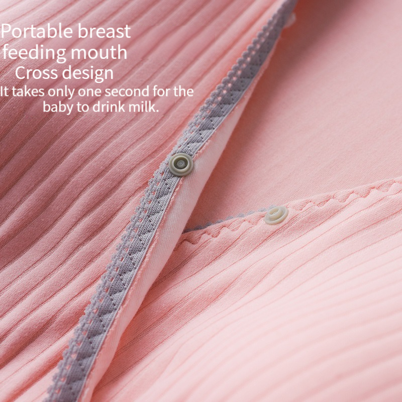 Camisones de lactancia materna para Hospital, ropa de maternidad, pijama de lactancia, vestido de embarazo