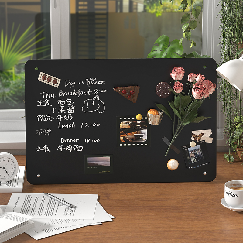 Desktop magnetic large-sized whiteboard, handwritten ironwork sign, coffee shop, standing blackboard billboard