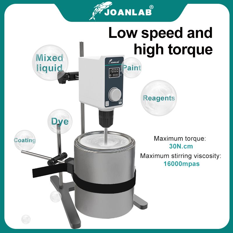JOANLAB Official Store Mixer Lab ไฟฟ้า Stirrer ดิจิตอลจอแสดงผล Overhead Stirrer ปรับความสูง Lab อุปกรณ์ 110V To 220V