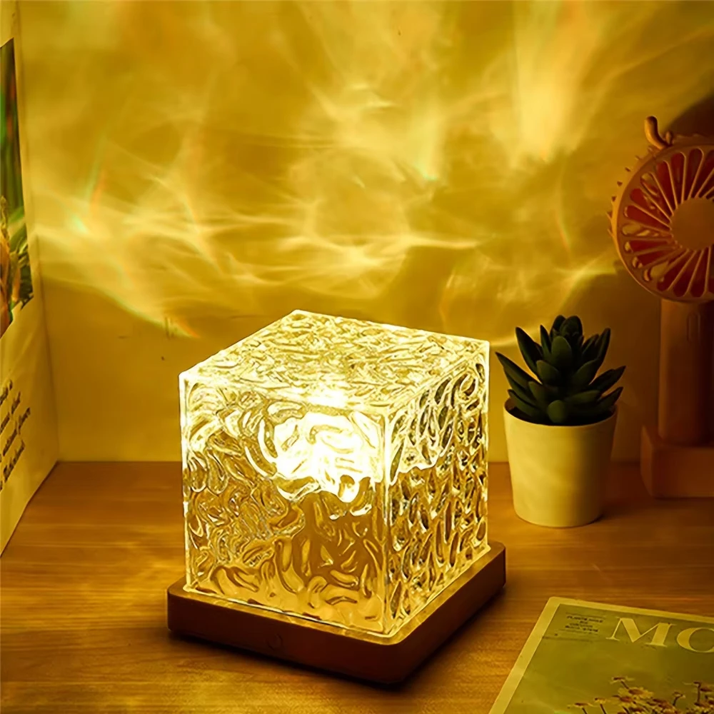 Xiaomi Dynamic Water Ripple Night Light 16 Color Projector Lamp Bedroom Ambient Light USB Remote LED Light Gaming Room Bar Decor