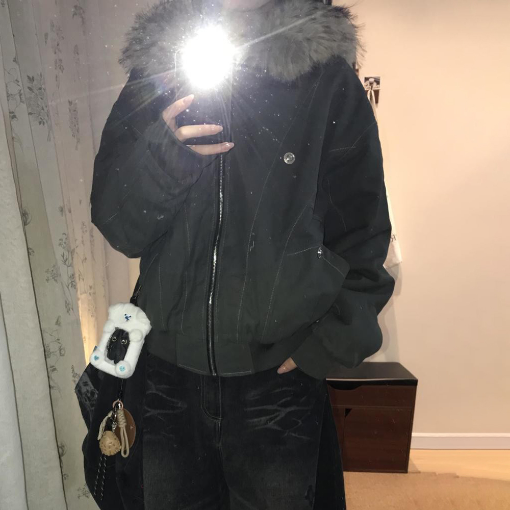 Outono inverno novo na moda masculina wear desconstruído lavado lona jaqueta roupas de algodão unisex quente y2k roupas de algodão