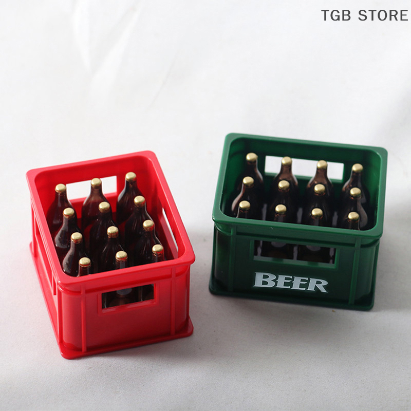 ドールハウスミニビールドリンク、バーボックス、キッチンデコレーション玩具、1:12