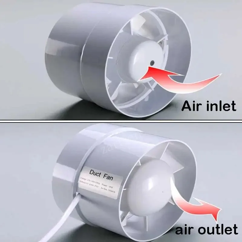 4/6 นิ้ว 220V เงียบระบายอากาศช่องระบายอากาศ Ventilator EXTRACTOR Exhausted EXTRACTOR พัดลม Ventilator ห้องน้ําห้องครัว Washroom