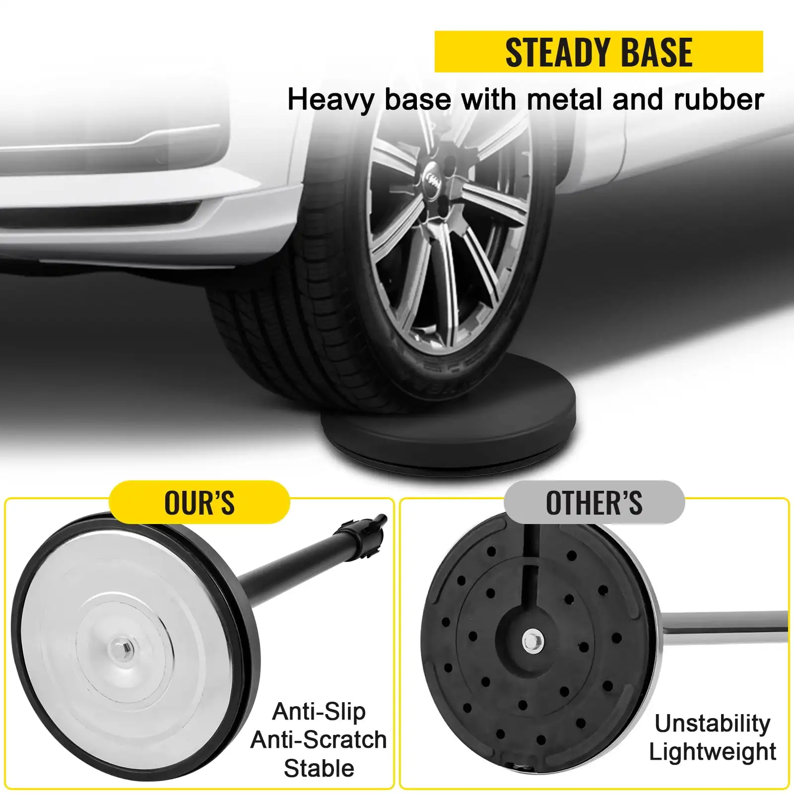 Crowd Control Stanchion, Set of 6 Pieces Stanchion Set, Stanchion Set with 5 ft/1.5 m Black Velvet Rope